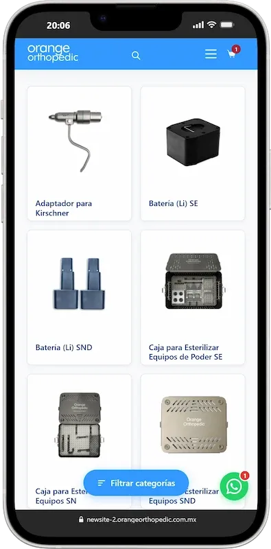 Versión móvil responsiva de tienda en línea desarrollada por SmarterLevel